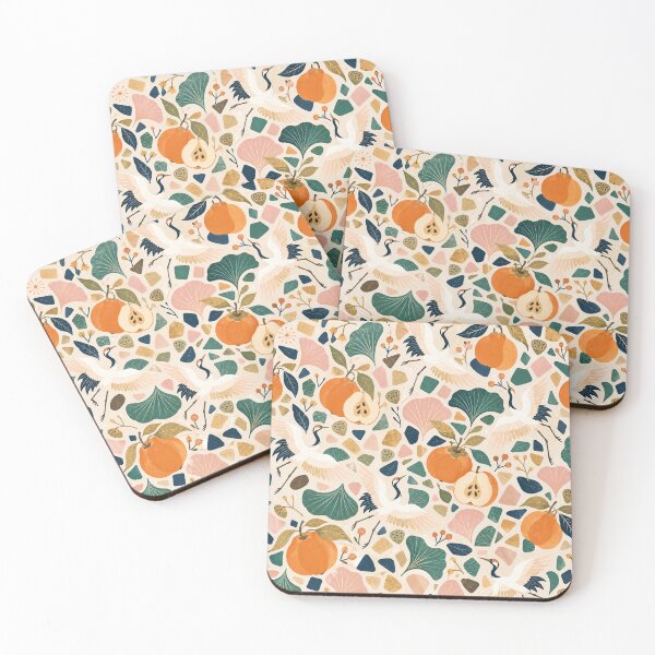 Item preview, Quince Crane Terrazzo Garden Pattern designed and sold by aihrgdesign.