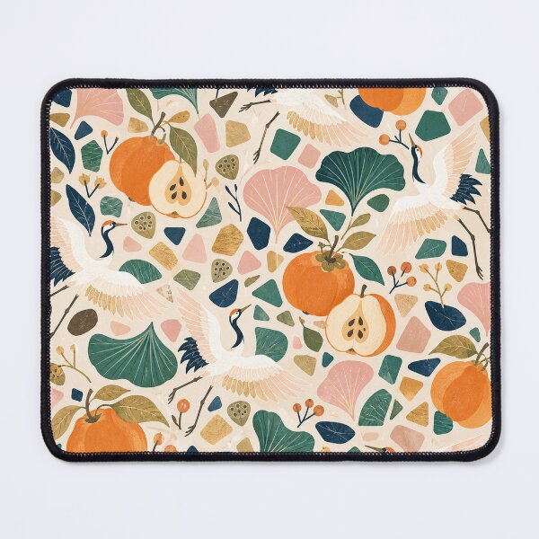 Item preview, Quince Crane Terrazzo Garden Pattern designed and sold by aihrgdesign.
