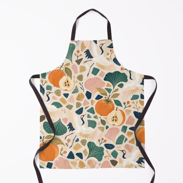 Item preview, Quince Crane Terrazzo Garden Pattern designed and sold by aihrgdesign.