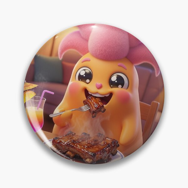 Artikelvorschau, Süßestes Essen mit meiner lieben Pink Pang Pang! Seht euch nur dieses süße Grillgesicht an! ✨ #Holzkohlegrill #Fleischzeit #Süße #Lecker #Glück #OOTD #Foodstagram entworfen und verkauft von ONDOPANGPANG.