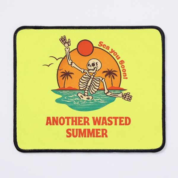 Item preview, Another Wasted Summer Skeleton – Retro Beach Sunset designed and sold by Mavriboy.