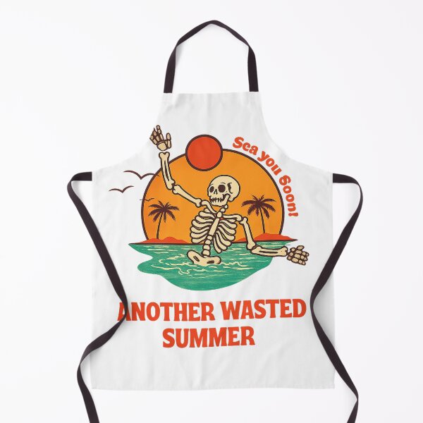 Artikelvorschau, Another Wasted Summer Skeleton – Retro Beach Sunset entworfen und verkauft von Mavriboy.