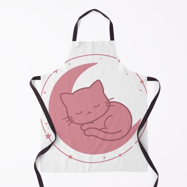 Item preview, Sleeping Cat on Pink Moon for Cute Black T-Shirt designed and sold by FantasyPearl.