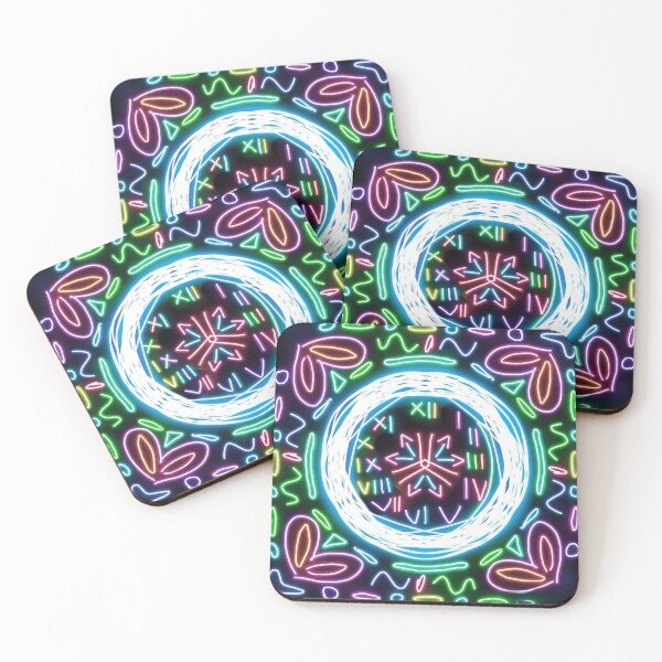 Item preview, Neon Abstract Clockwork designed and sold by Trippy-Toad.