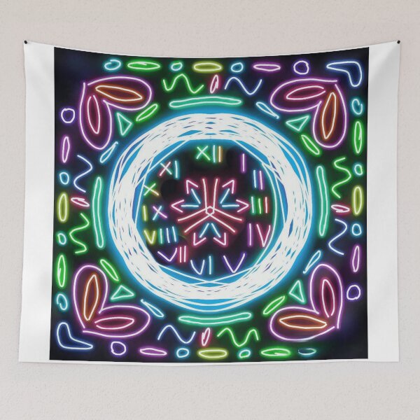 Item preview, Neon Abstract Clockwork designed and sold by Trippy-Toad.