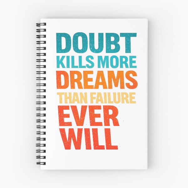 Item preview, Doubt Kills More Dreams Than Failure Ever Will | Inspirational Typography | Retro Motivational Quote designed and sold by CreativeNest Prints.