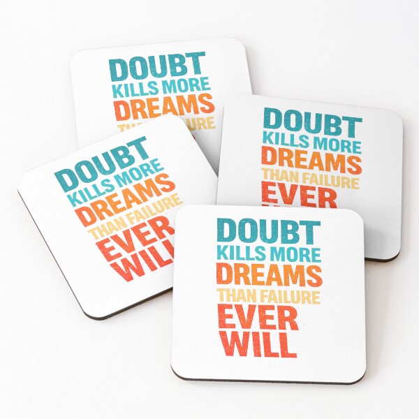 Item preview, Doubt Kills More Dreams Than Failure Ever Will | Inspirational Typography | Retro Motivational Quote designed and sold by CreativeNest Prints.