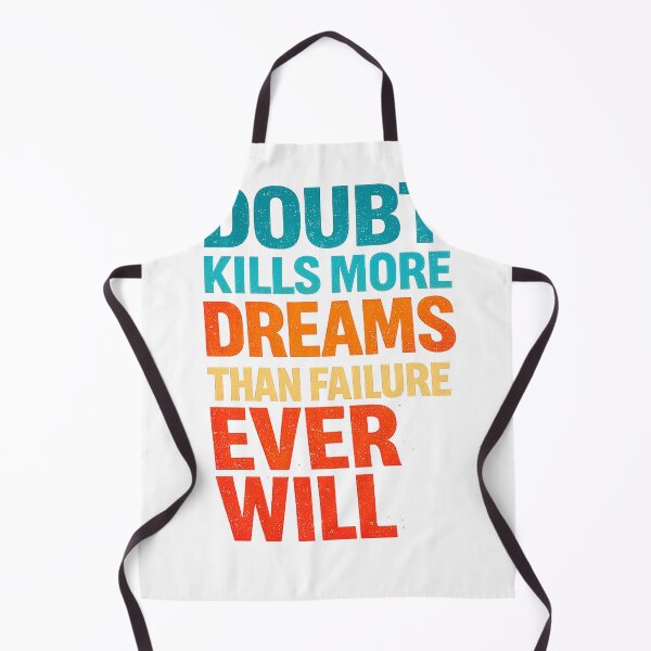 Item preview, Doubt Kills More Dreams Than Failure Ever Will | Inspirational Typography | Retro Motivational Quote designed and sold by CreativeNest Prints.