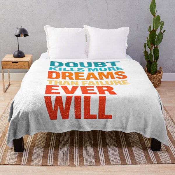 Item preview, Doubt Kills More Dreams Than Failure Ever Will | Inspirational Typography | Retro Motivational Quote designed and sold by CreativeNest Prints.