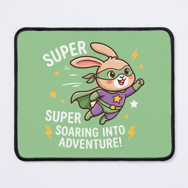 Item preview, Super Bunny Soaring Into Adventure Flying Superhero Rabbit designed and sold by Amir Faysal.