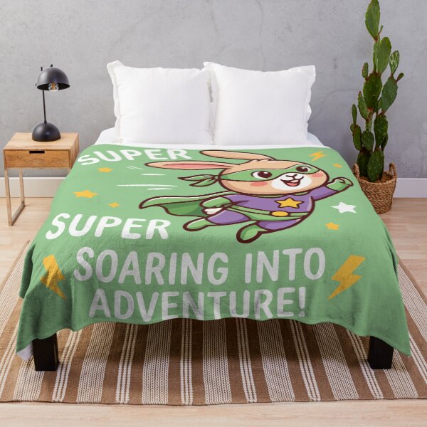 Item preview, Super Bunny Soaring Into Adventure Flying Superhero Rabbit designed and sold by Amir Faysal.