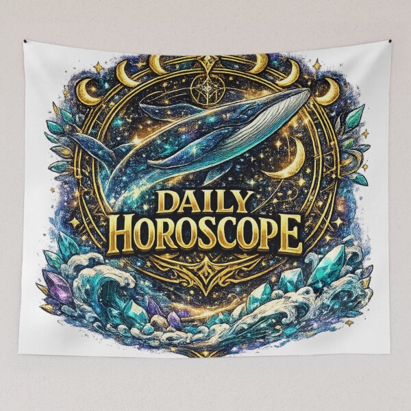 Item preview, Cosmic Whale Daily Horoscope Astrology Celestial Ocean Design designed and sold by irfanshikh.