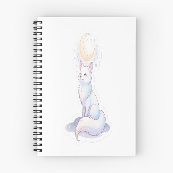 Item preview, Celestial Moon Fox Sticker | Dreamy White Fox Under Crescent Moon designed and sold by AdityaShop18.