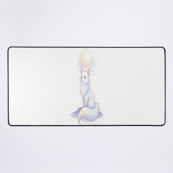 Item preview, Celestial Moon Fox Sticker | Dreamy White Fox Under Crescent Moon designed and sold by AdityaShop18.