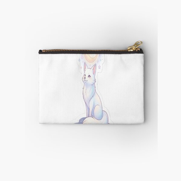Item preview, Celestial Moon Fox Sticker | Dreamy White Fox Under Crescent Moon designed and sold by AdityaShop18.