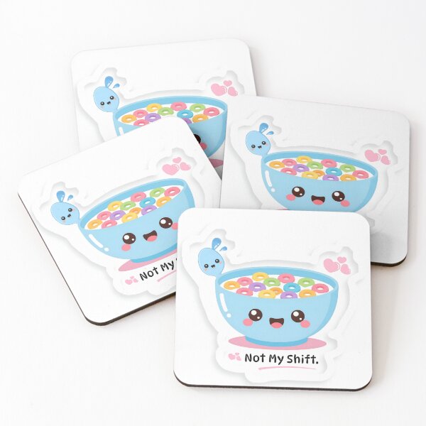 Item preview, Not My Shift | Cute Cereal Bowl Sticker designed and sold by BLOOMVELLE.