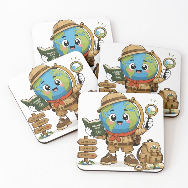 Item preview, Explorer Globe T-Shirt & Sticker | Cute Kawaii Geography Explorer Mascot | Teacher & Student Gift designed and sold by Sunday.Supply.