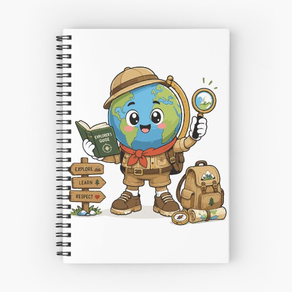 Item preview, Explorer Globe T-Shirt & Sticker | Cute Kawaii Geography Explorer Mascot | Teacher & Student Gift designed and sold by Sunday.Supply.