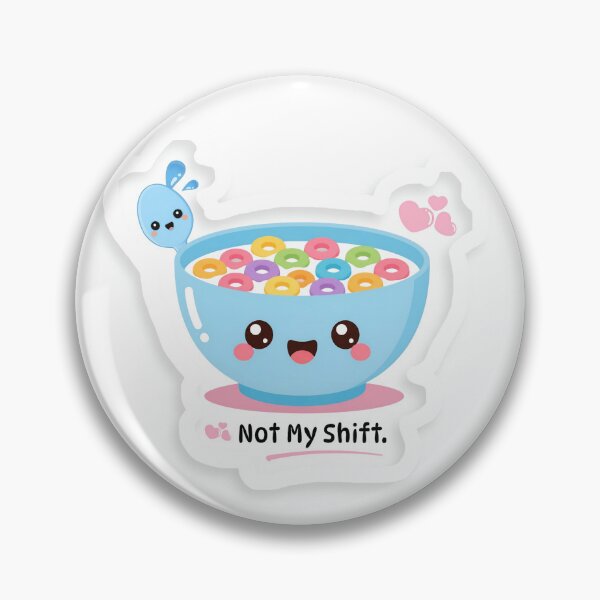 Item preview, Not My Shift | Cute Cereal Bowl Sticker designed and sold by BLOOMVELLE.
