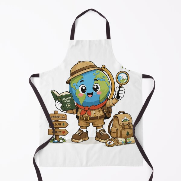 Item preview, Explorer Globe T-Shirt & Sticker | Cute Kawaii Geography Explorer Mascot | Teacher & Student Gift designed and sold by Sunday.Supply.