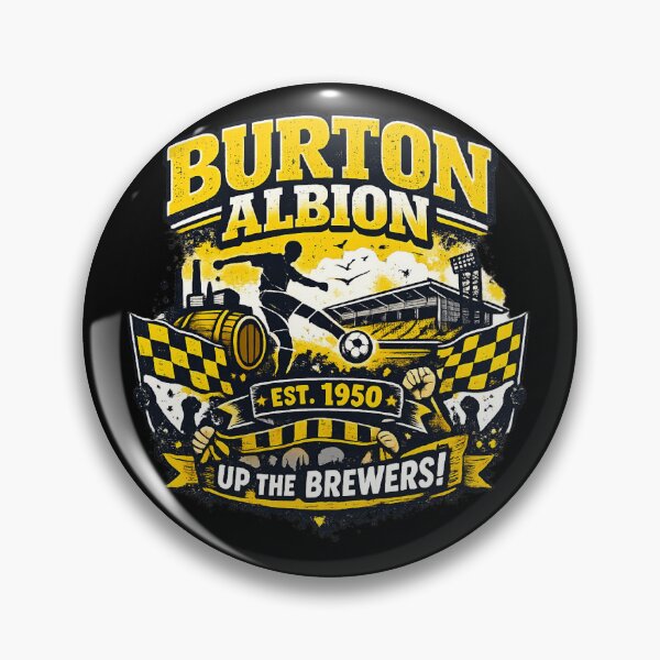 Item preview, Burton Albion – Up The Brewers! | Retro Football Fan T-Shirt Design designed and sold by GarnerSupplyCo.