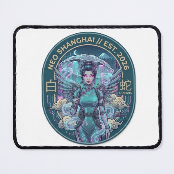 Item preview, Cyberpunk White Snake Legend Aesthetic – Neo Shanghai Emblem designed and sold by Surviving Monday Club.