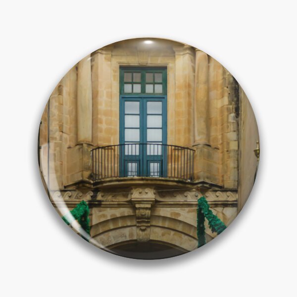 Item preview, Historic Stone Archway With Balcony and Columns Over Narrow Street in Mediterranean Old Town designed and sold by Nmallia.