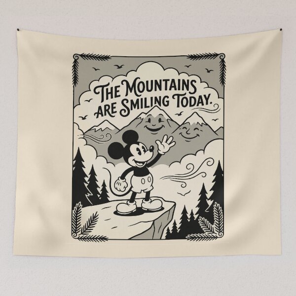 Item preview, The Mountains Are Smiling Today designed and sold by Trippin-Tito's.