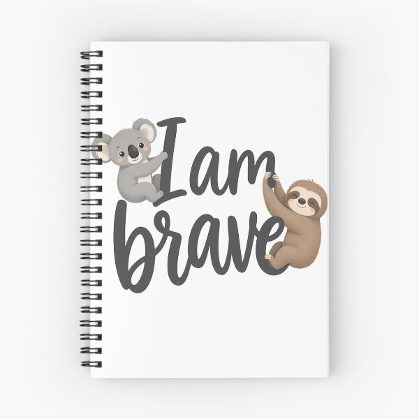 Item preview, I Am Brave Cute Koala & Sloth Growth Mindset Design designed and sold by HoMya.