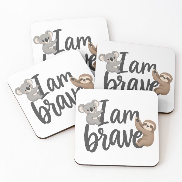Item preview, I Am Brave Cute Koala & Sloth Growth Mindset Design designed and sold by HoMya.