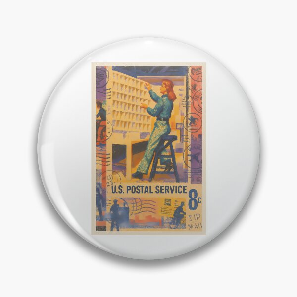 Item preview, Retro Usps Postal Worker Stamp Design designed and sold by burdick-franch.
