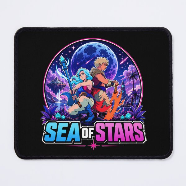 Item preview, Sea of Stars Synthwave Retro Fantasy | Neon RPG Inspired Design designed and sold by DogLord.