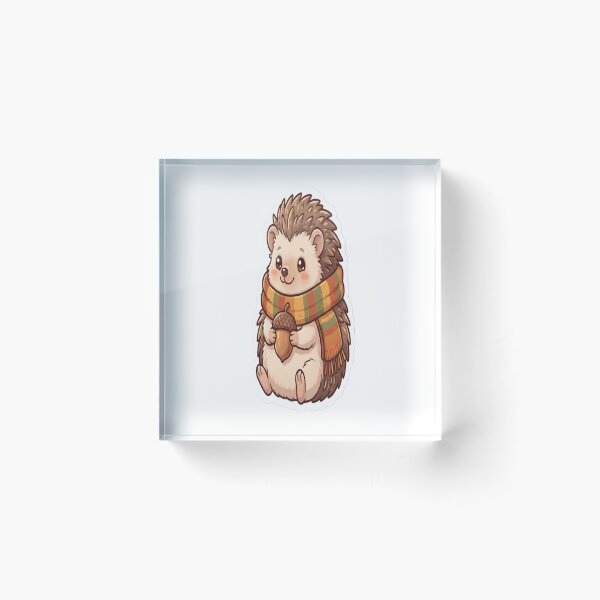 Item preview, Cozy Autumn Hedgehog Sticker | Cute Woodland Hedgehog with Acorn | Fall Forest Animal Vinyl Decal designed and sold by AdityaShop18.
