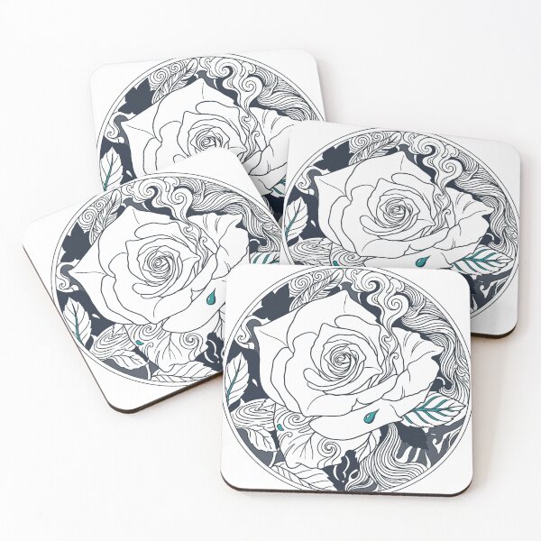 Item preview, Rose Mandala Circle Line Art designed and sold by flowre2.