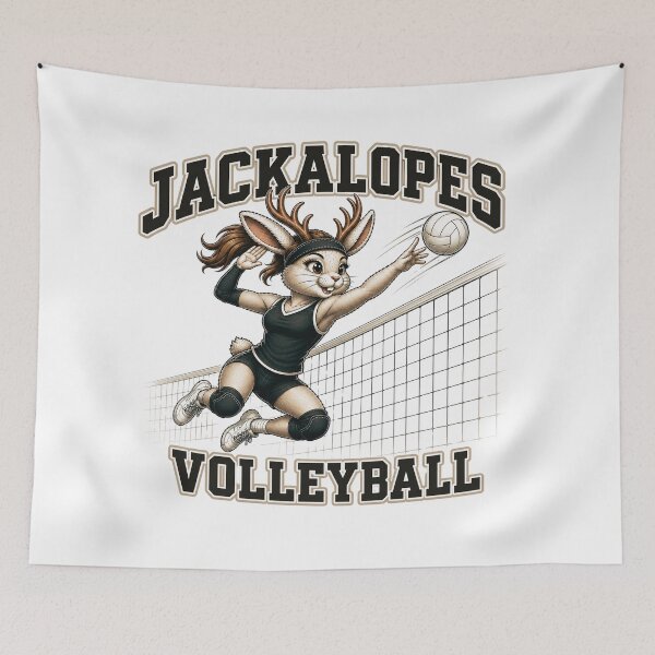 Item preview, Jackalopes Volleyball | Vintage Varsity Volleyball Mascot T-Shirt | Cute Jackalope Sports Design designed and sold by Clint Reno Designs.