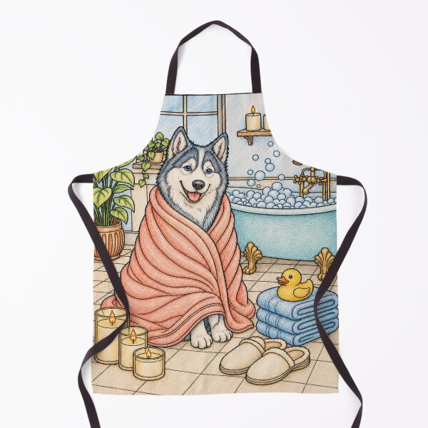 Item preview, Cozy Husky Bubble Bath Spa Day designed and sold by alw951.