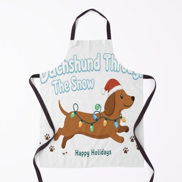 Item preview, Dachshund Through The Snow Funny Christmas Pun Santa Hat Weiner Dog Holiday T-Shirt designed and sold by PupPrintCo.