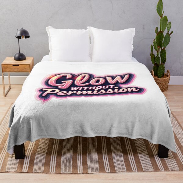 Item preview, Glow Without Permission. Bold Feminine Motivational Typography. Empowerment Quote Aesthetic Sticker, T-Shirt and Gift designed and sold by Aarvya Fashion Club ( A.F.C ).