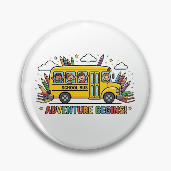 Item preview, Adventure Begins School Bus Sticker designed and sold by lailakhalaf.