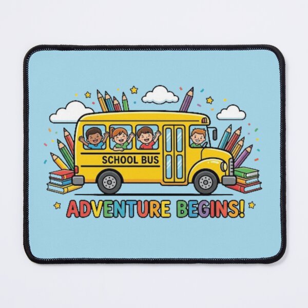 Item preview, Adventure Begins School Bus Sticker designed and sold by lailakhalaf.