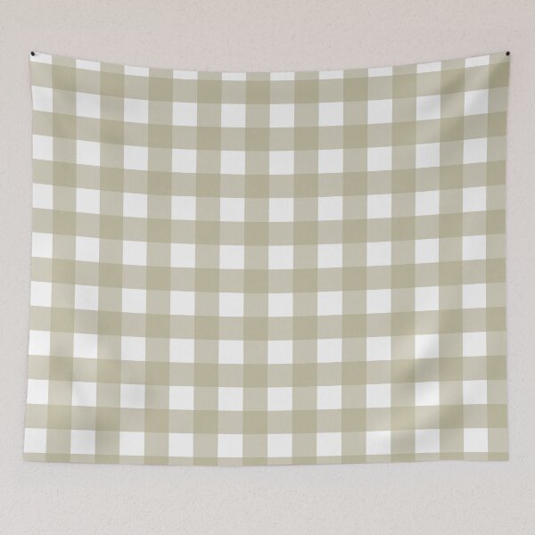 Item preview, Sage Green and White Gingham Pattern | Classic Cottagecore Farmhouse Check Plaid designed and sold by ValeriesGallery.