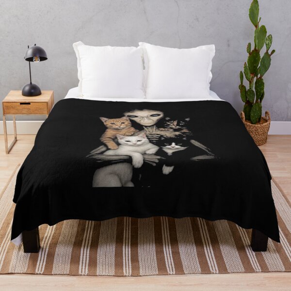 Item preview, Cute Alien with Cats – Funny UFO & Cat Lover Sci-Fi Design designed and sold by Gbriel3.