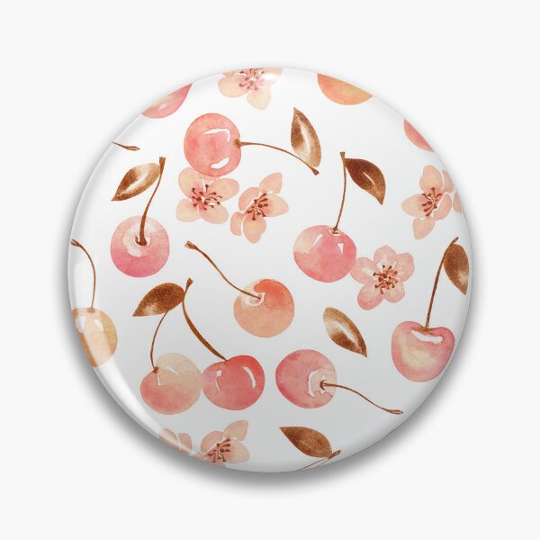 Item preview, Pastel Cherries and Cherry Blossoms Pattern in Watercolor designed and sold by andrebalest.art.