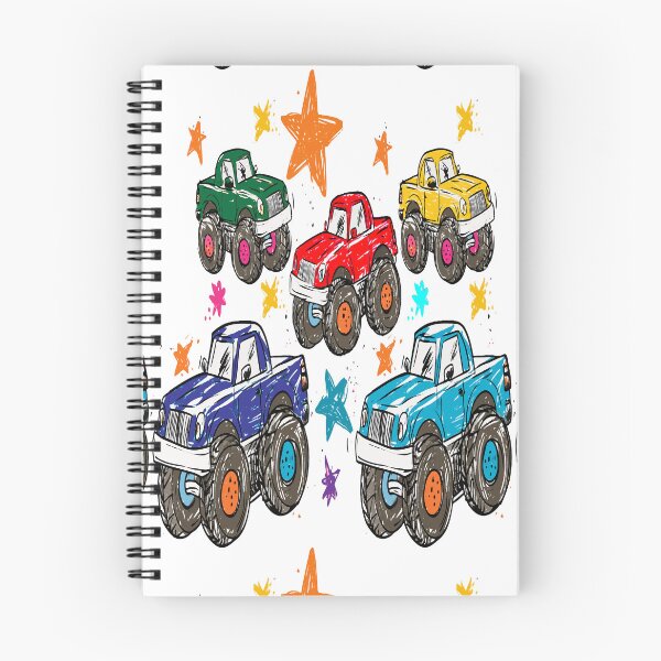 Item preview, Color Pick Up Trucks And Stars Print Pattern designed and sold by RichardRags.