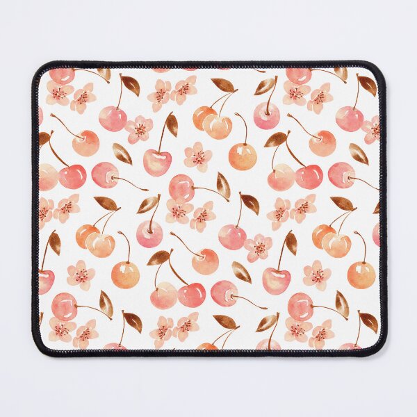 Item preview, Pastel Cherries and Cherry Blossoms Pattern in Watercolor designed and sold by andrebalest.art.