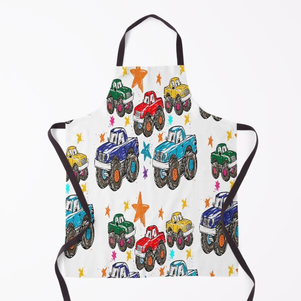 Item preview, Color Pick Up Trucks And Stars Print Pattern designed and sold by RichardRags.