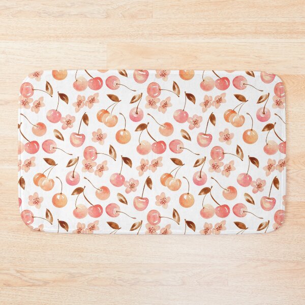 Item preview, Pastel Cherries and Cherry Blossoms Pattern in Watercolor designed and sold by andrebalest.art.