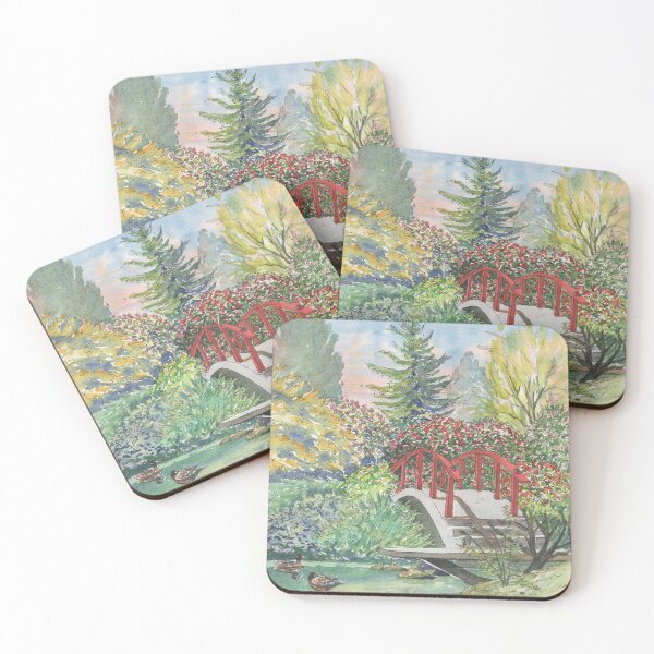 Item preview, Kubota Gardens Moon Bridge, Seattle designed and sold by Dave Baab watercolors.