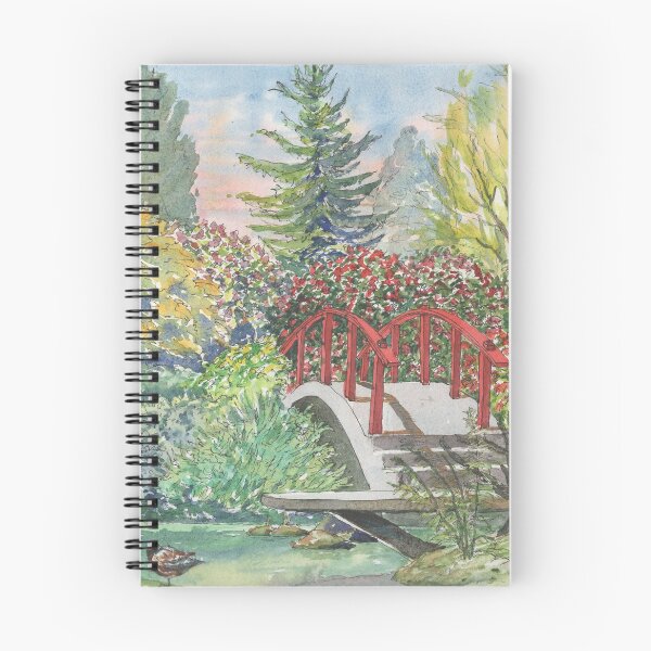 Item preview, Kubota Gardens Moon Bridge, Seattle designed and sold by Dave Baab watercolors.