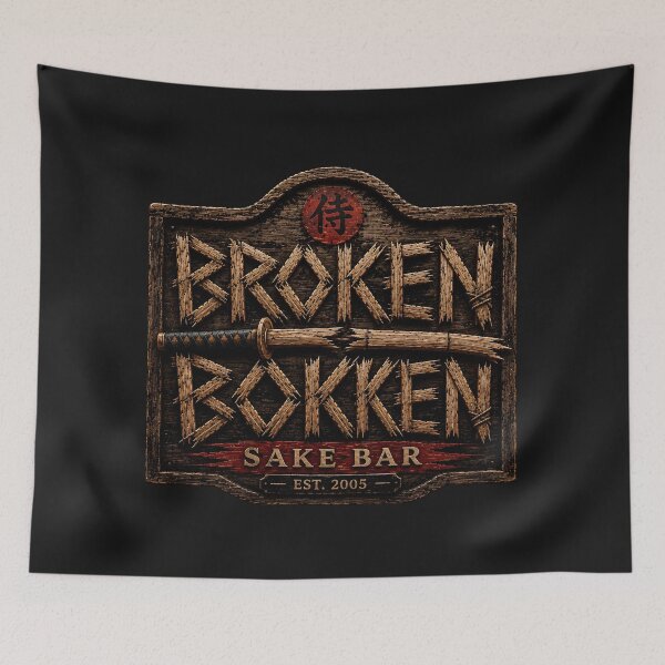 Item preview, Broken Bokken Sake Bar | Rustic Samurai Tavern Vintage Japanese Sign designed and sold by Clint Reno Designs.